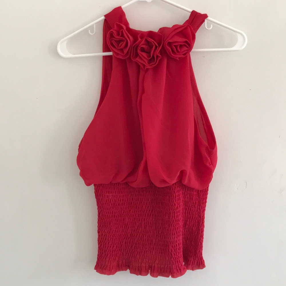 ❤️ Red halter style blouse